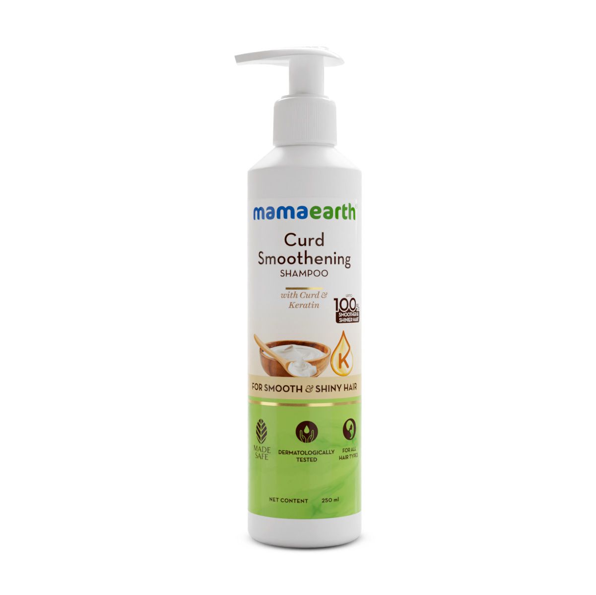 Mamaearth Curd Smoothening Shampoo with Curd & Keratin for Smooth & Shiny Hair, 250 ml - Image 9 - Buy from Indicrest