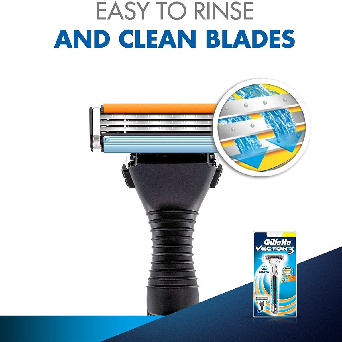 Gillette Vector 3 Manual Shaving Razor for men – Indicrest.com