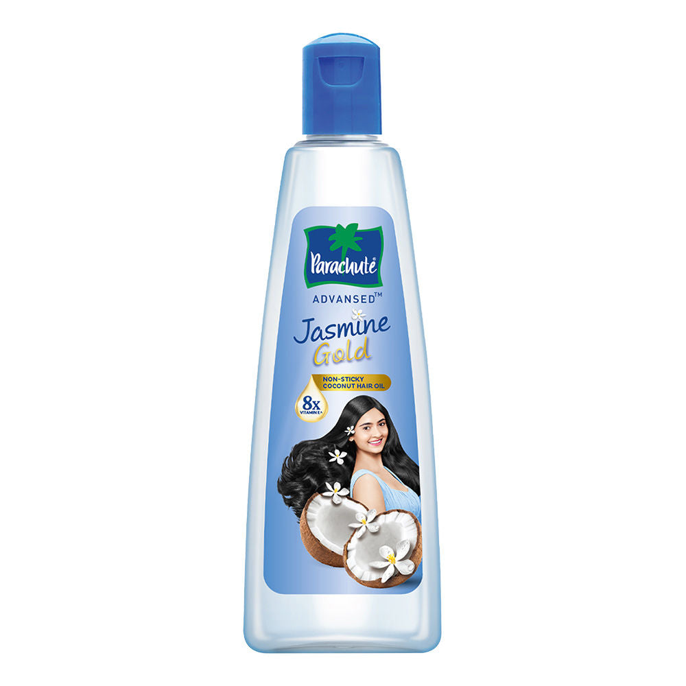 Parachute Advansed Jasmine Gold Coconut Hair Oil, Vitamin-E, Super Shiny Hair, Non-sticky, 300ml