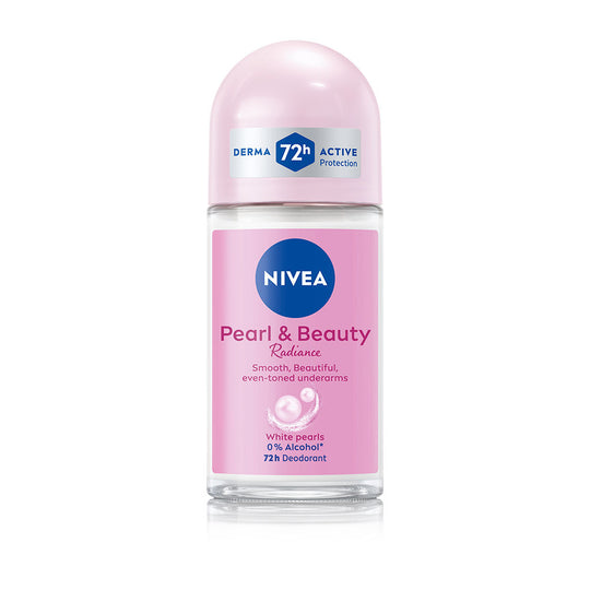Nivea Pearl & Beauty Radiance Deo Roll On For Women, 72HR Odor Protection, 0% Alcohol, 50ml Buy at Indicrest