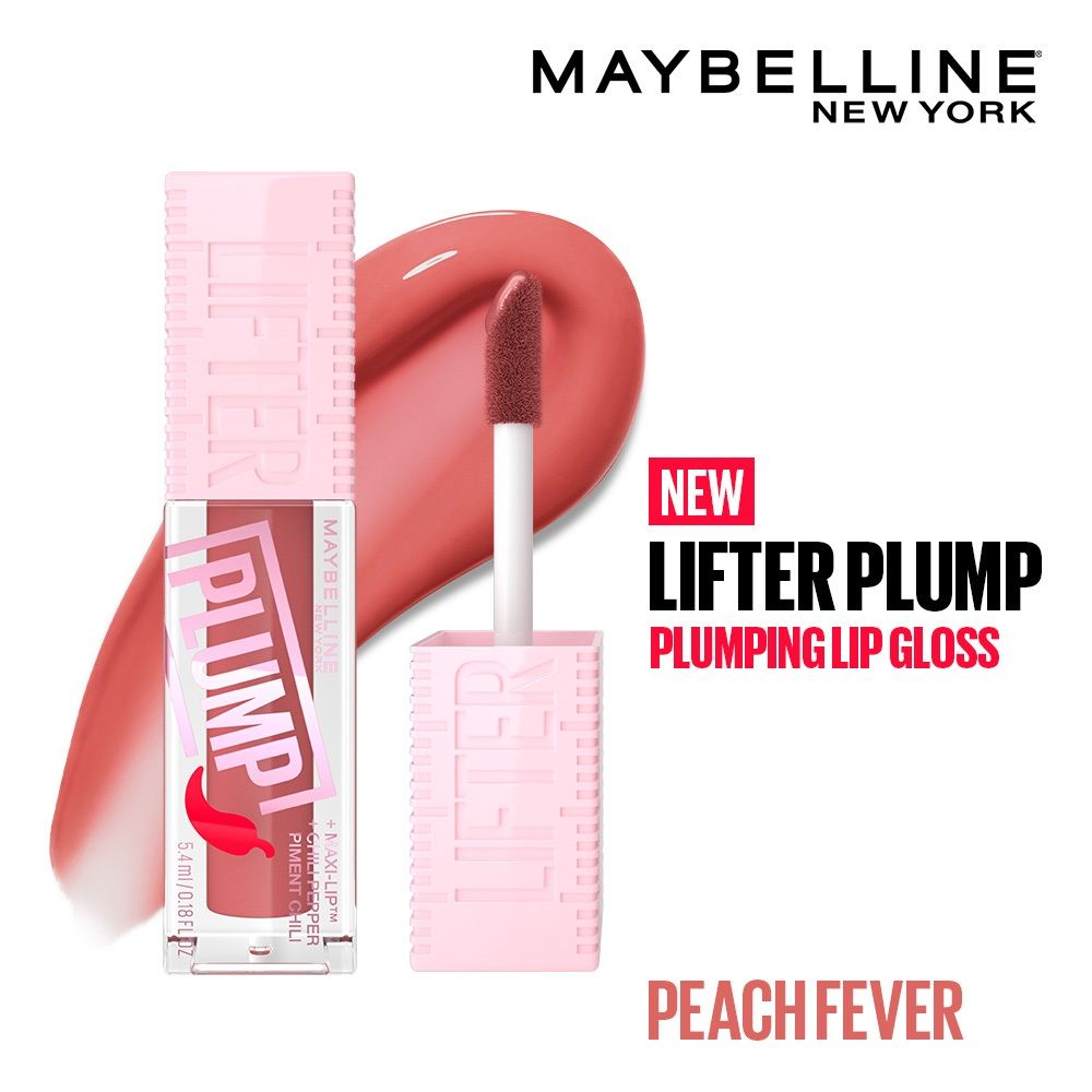 Maybelline New York Lifter Plump - Plumping Lip Gloss - Peach Fever, 5ml Buy at Indicrest