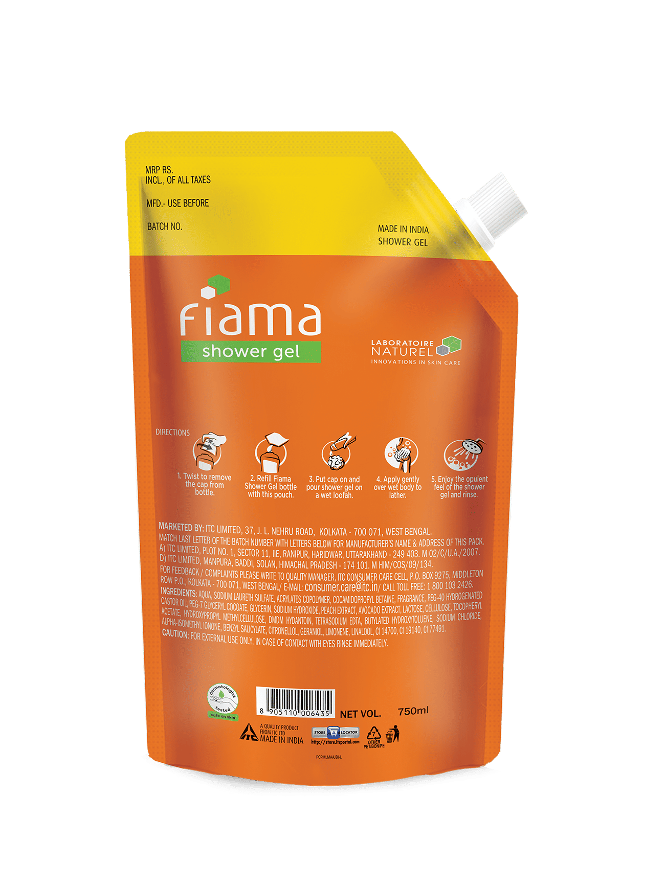 Fiama Peach & Avocado Shower Gel, 750ml Buy at Indicrest Image 3