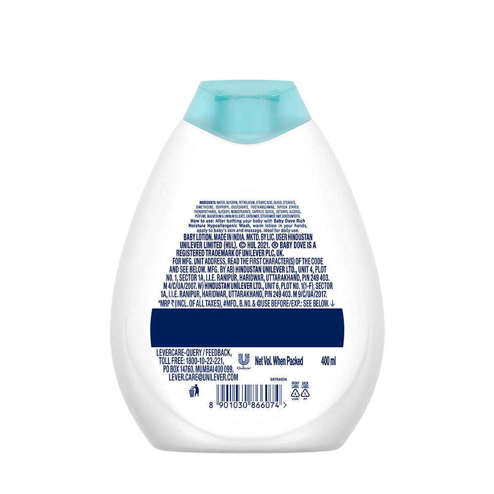 Dove Rich Moisture Baby Lotion, 400ml