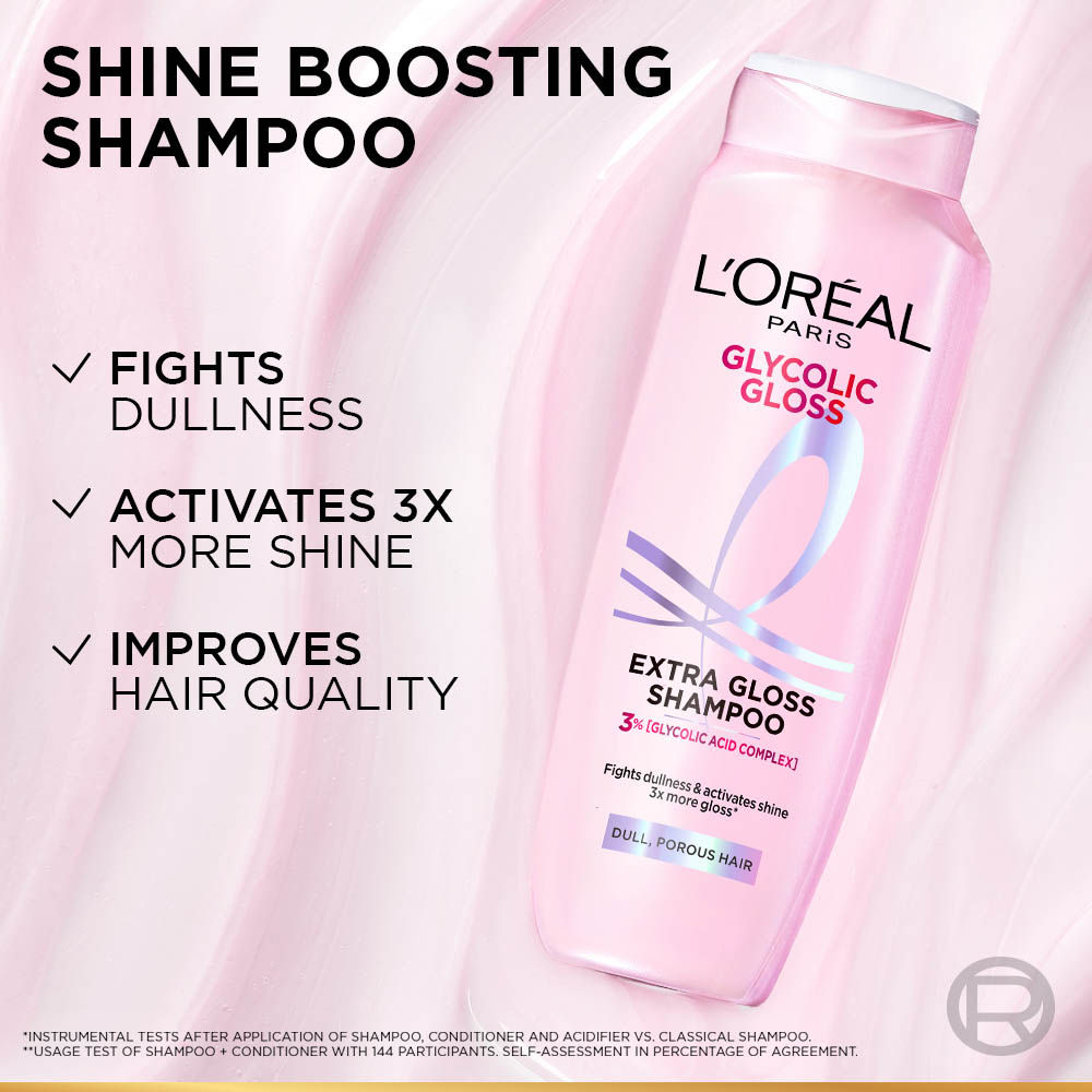 L'Oreal Paris Glycolic Gloss Shine Boosting Shampoo, 650ml Buy at Indicrest Image 4