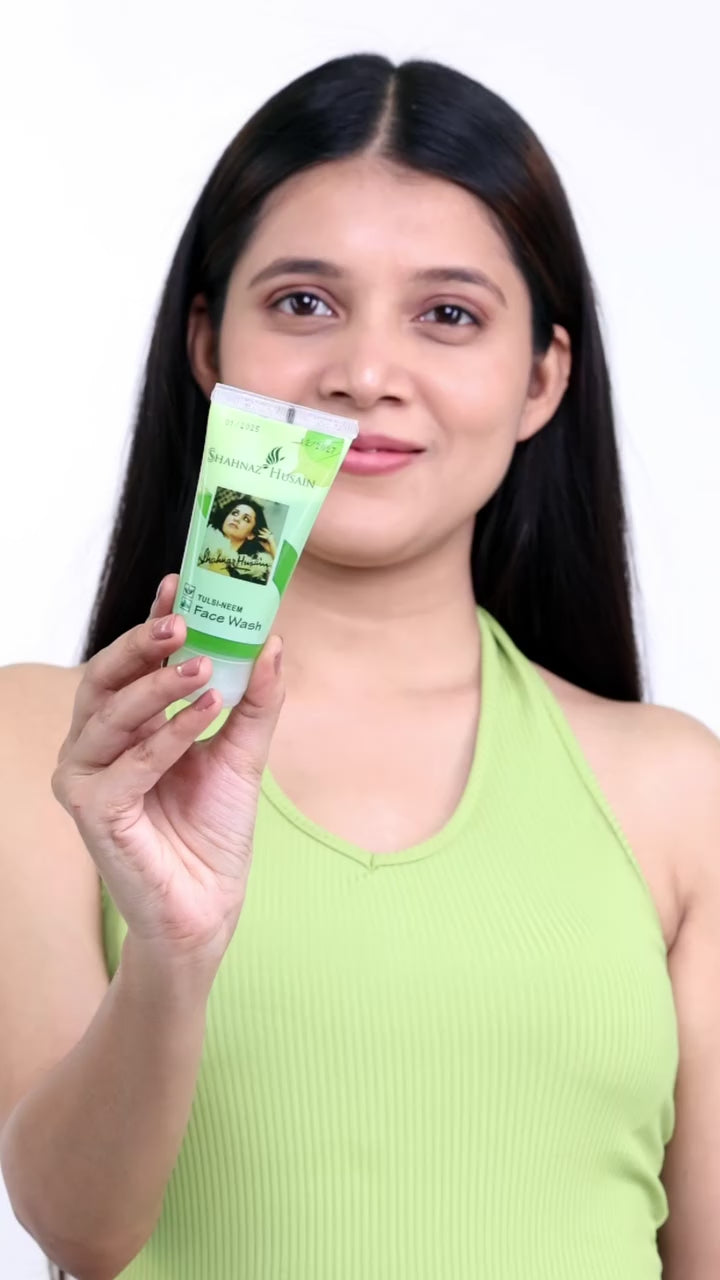 Shahnaz Husain Tulsi Neem Face Wash (50g Pack of 2) - Image 5 - Buy from Indicrest