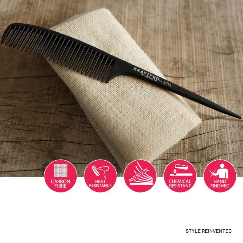 KRAFTPRO Hair Comb Handle Comb Heat Resistant Use With Hair Dryer Virtually Unbreakable, 1 piece Buy at Indicrest Image 2