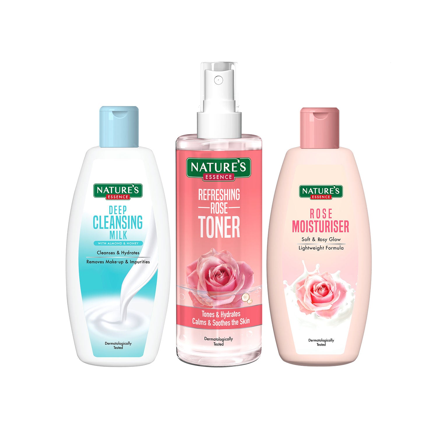 Nature's Essence CTM Combo - The Ultimate Skincare Trio (Cleansing Milk, Toner & Moisturiser), 300ml