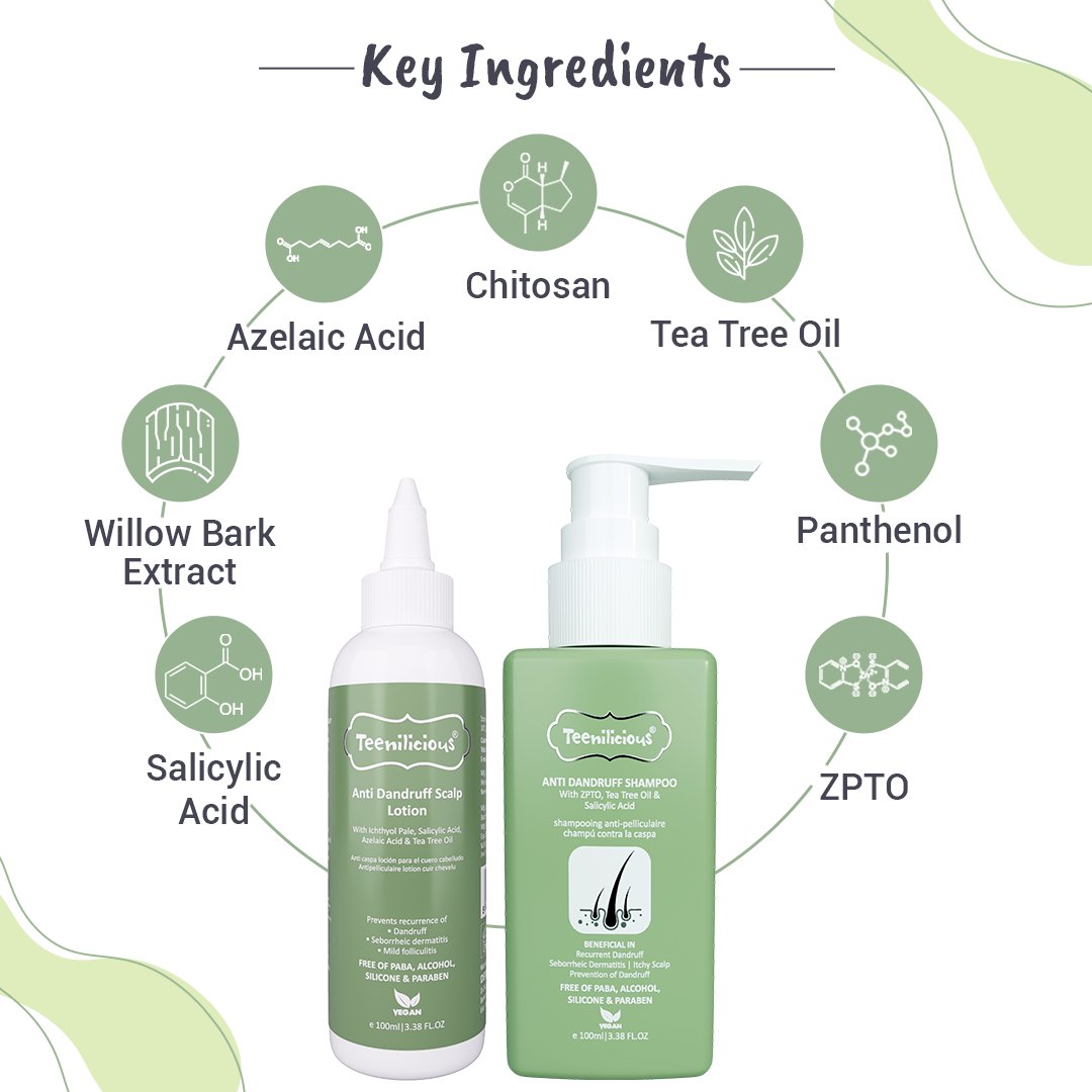 Fixderma Teenilicious Anti Dandruff Shampoo & Scalp Lotion Combo Kit | Prevents Recurrence of Dandruff, Face Cleanser 60g + Face Toner 100ml + Face Gel 30g - Image 4 - Buy from Indicrest