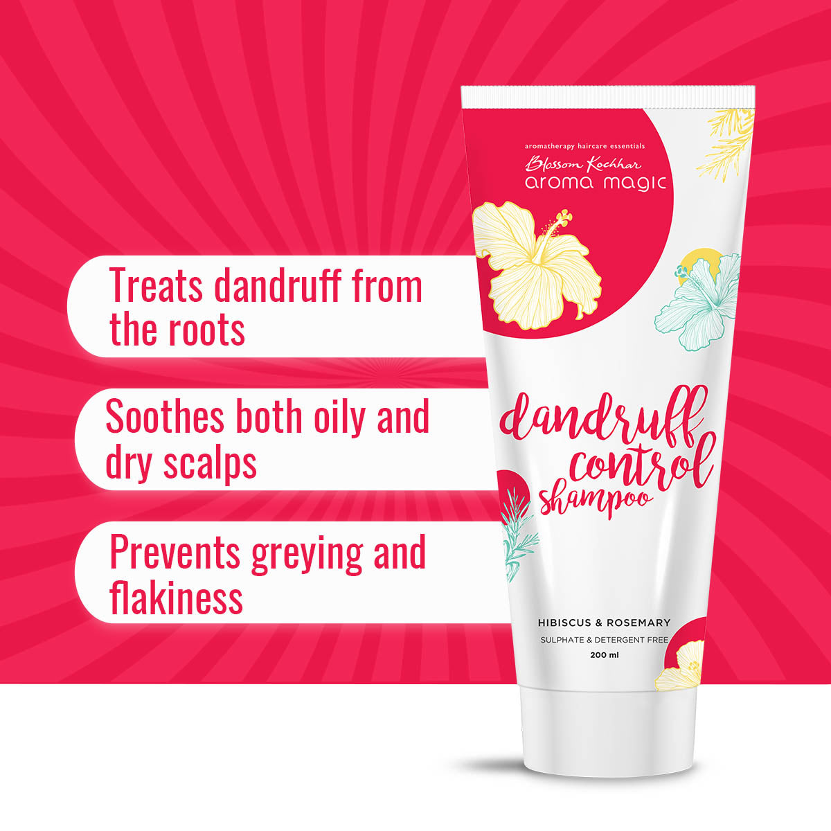 Aroma Magic Dandruff Control Shampoo For Dry & Itchy Scalp, 200ml - Image 2 - Buy from Indicrest