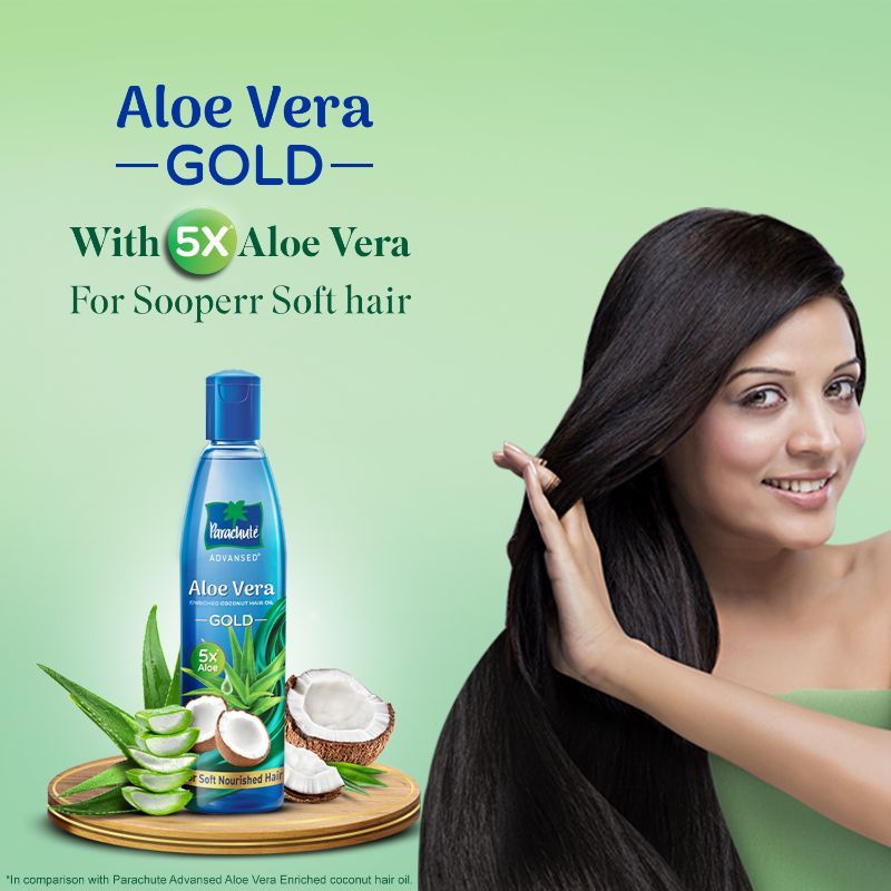 Parachute Advansed 5X Aloe Vera Enriched Coconut Hair Oil GOLD, Makes hair Sooperr soft, 400ml Buy at Indicrest Image 7