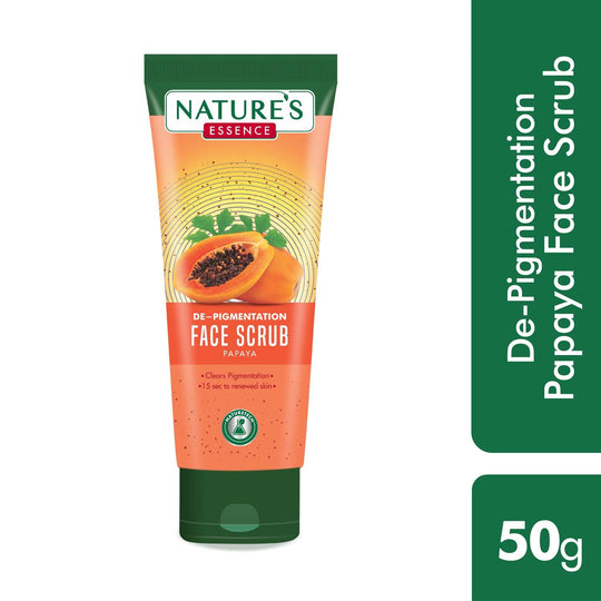 Nature's Essence De-Pigmentation Face Scrub for Women Papaya Face Scrub, Orange, 50g Buy at Indicrest