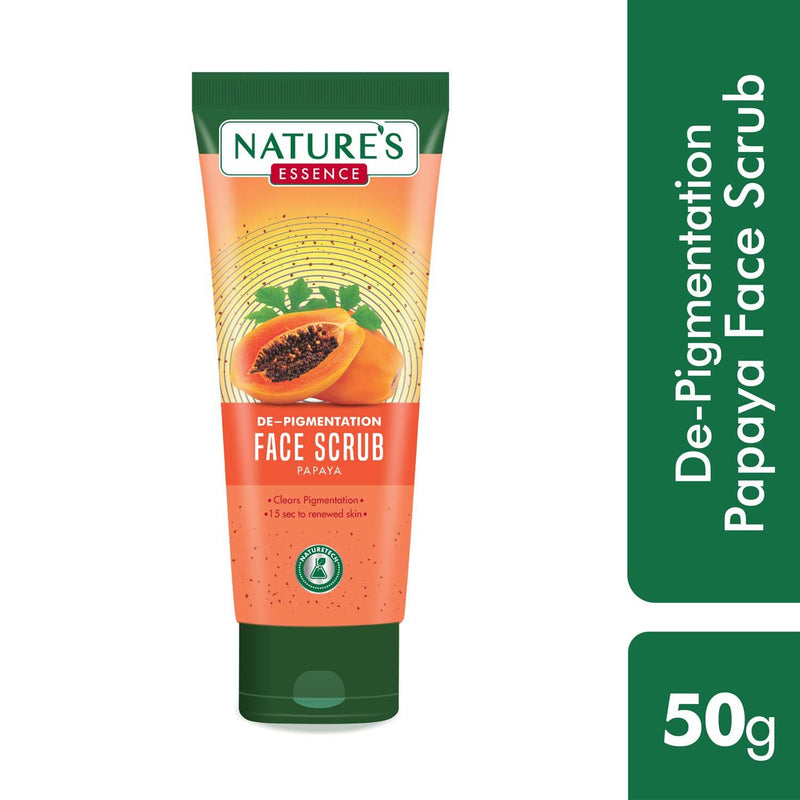 Nature's Essence De-Pigmentation Face Scrub for Women Papaya Face Scrub, Orange, 50g Buy at Indicrest