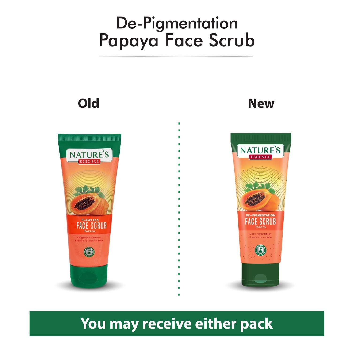 Nature's Essence De-Pigmentation Face Scrub for Women Papaya Face Scrub, Orange, 50g Buy at Indicrest Image 4