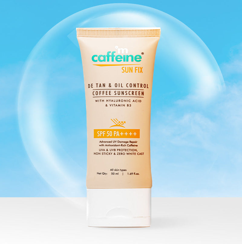 Mcaffeine Detan & Oil Control Coffee Sunscreen SPF 50 PA++++, 50ml - Buy from Indicrest