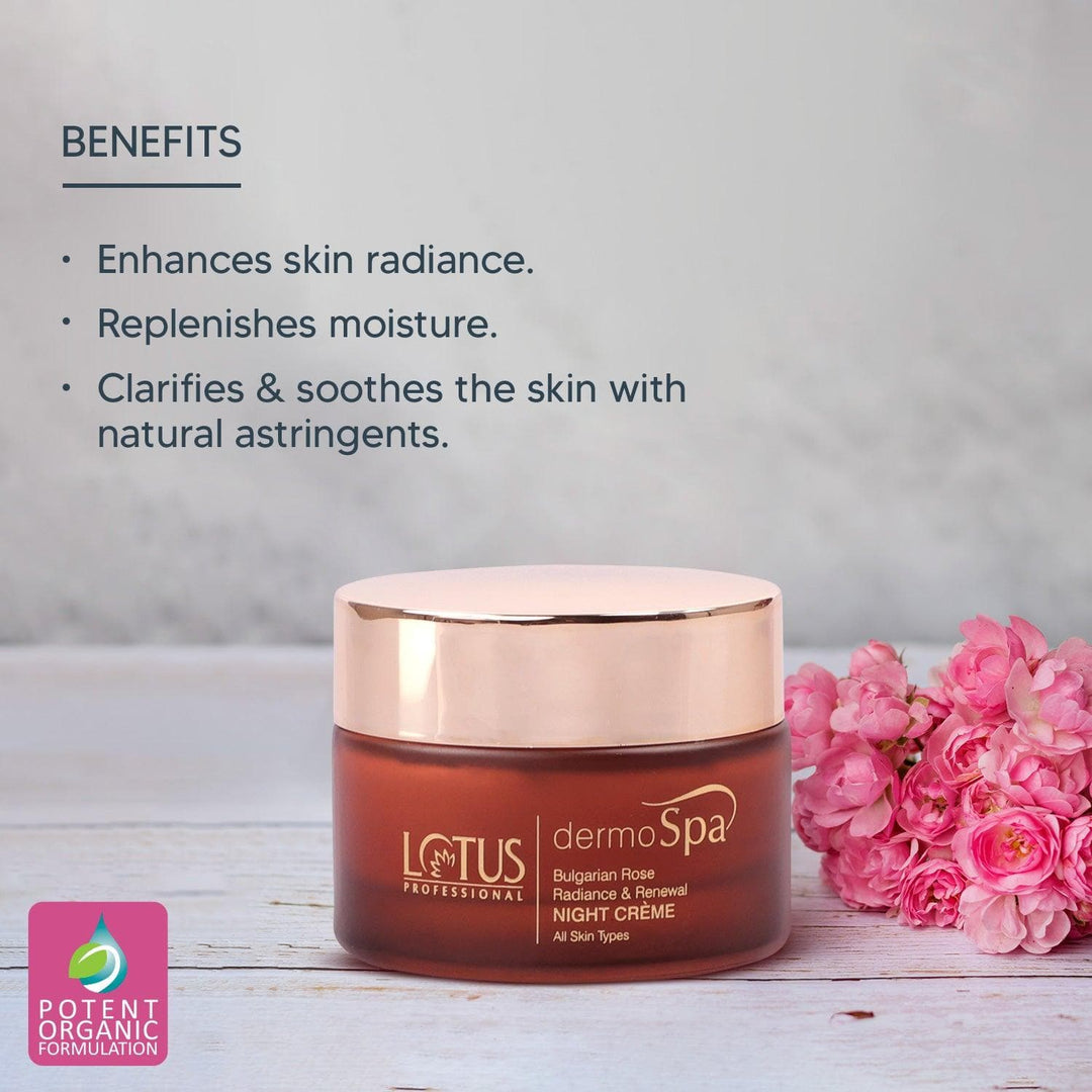 lotus-professional-dermospa-bulgarian-rose-radiance-renewal-night-creme-50g - Image 4 - Buy from Indicrest