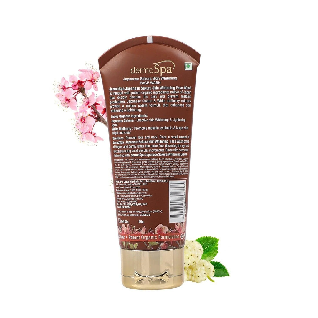 lotus-professional-dermospa-japanese-sakura-skin-whitening-face-wash-80g - Image 2 - Buy from Indicrest
