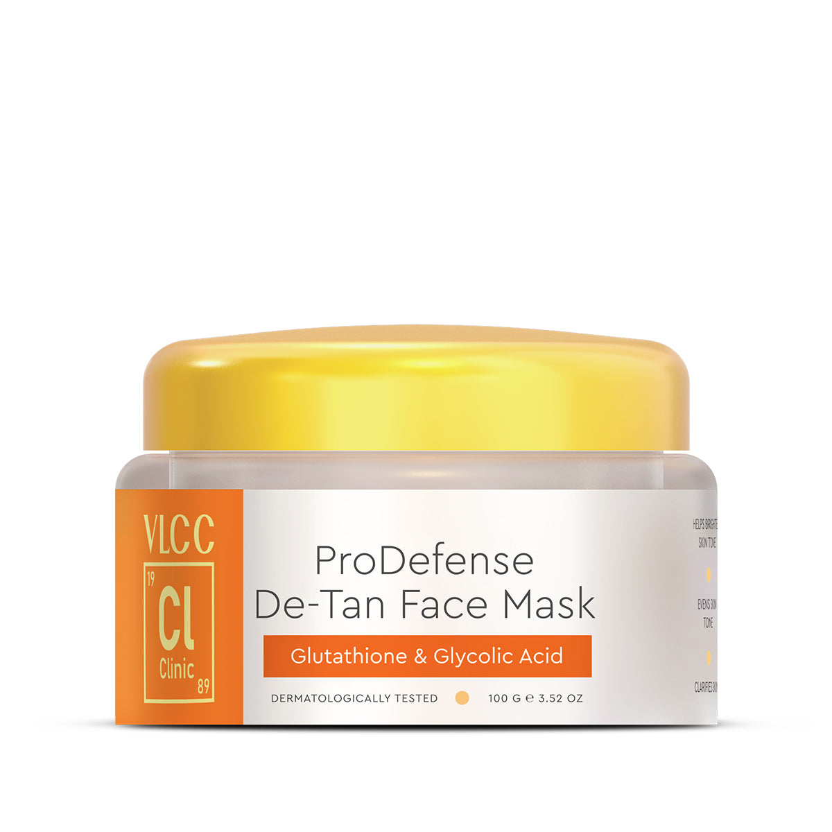 VLCC De-Tan Face Mask -100 g - With Glutathione and Glycolic Acid - Buy from Indicrest