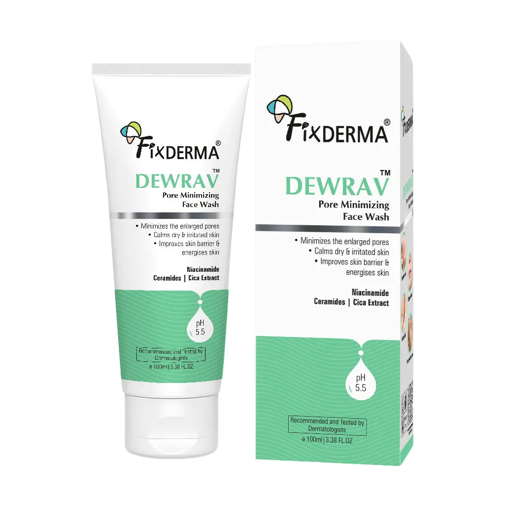 Fixderma Dewrav Barrier Repair & Pore Minimizing Face Wash | Minimizes open pores and repair skin barrier, 100ml - Image 7 - Buy from Indicrest