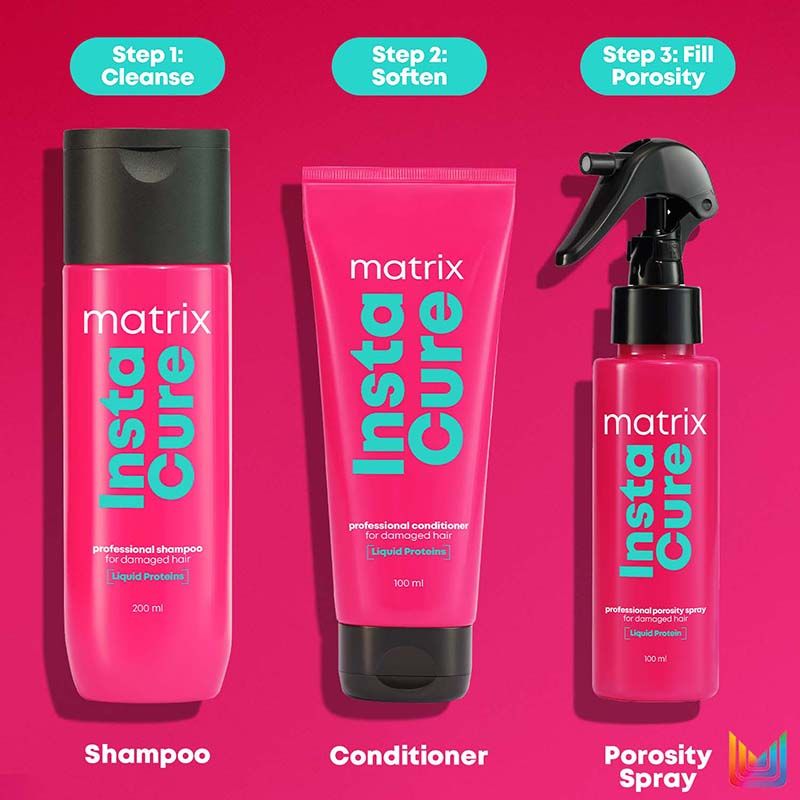 Matrix InstaCure Shampoo, 200ml + Conditioner, 100ml + Spray 100ml Combo, Ditch Damage from 1st Use, Paraben-free Buy at Indicrest Image 7
