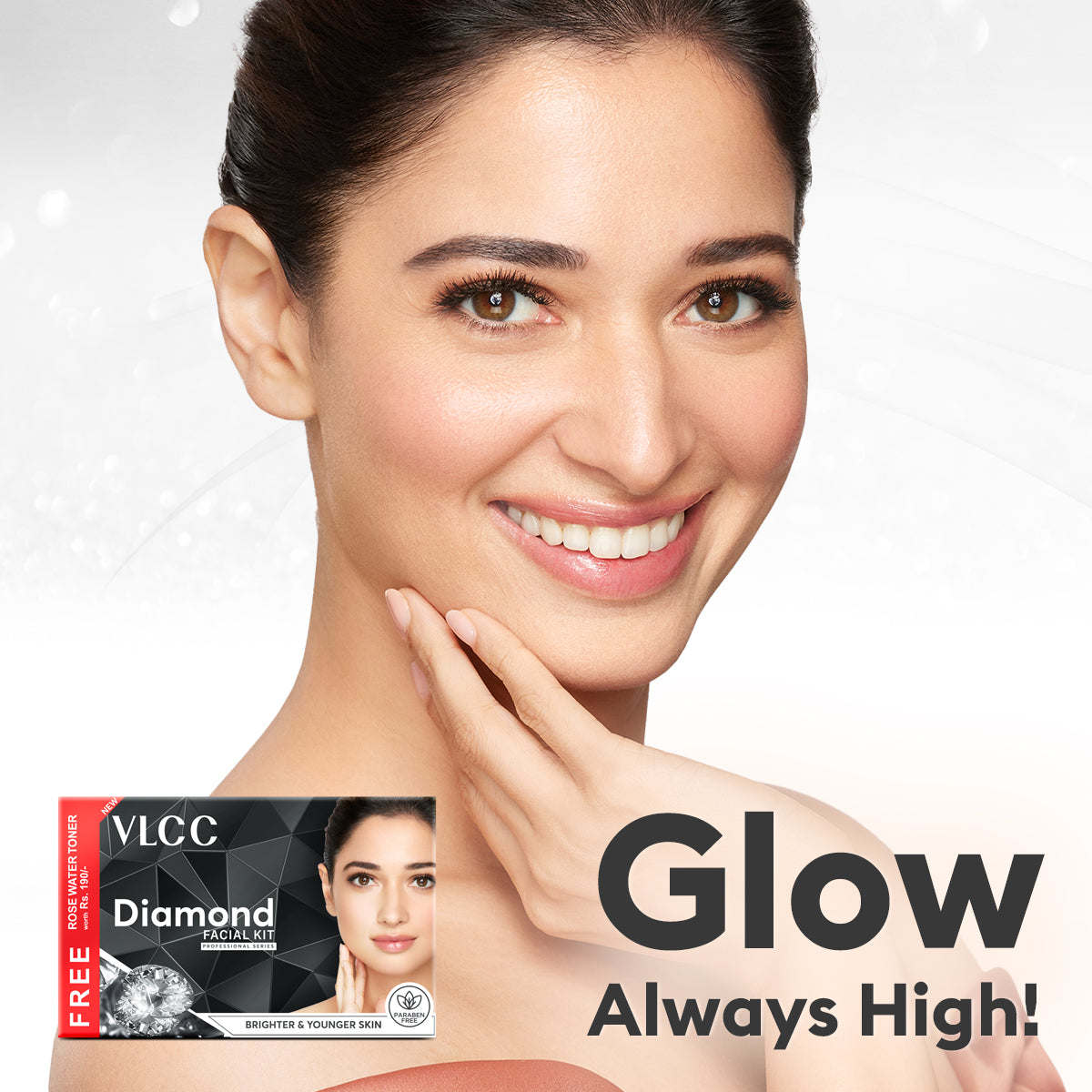 VLCC Papaya Fruit and Diamond Facial Kit with Free Rose Water Toner - Image 2 - Buy from Indicrest
