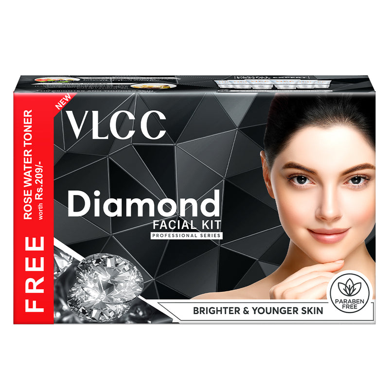 VLCC Diamond Facial Kit with FREE Rose Water Toner - 400 g - Buy from Indicrest