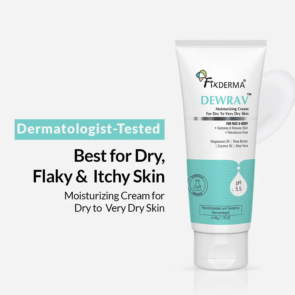 Fixderma Dewrav Moisturizing Cream For Dry To Very Dry Skin, 50g - Buy from Indicrest