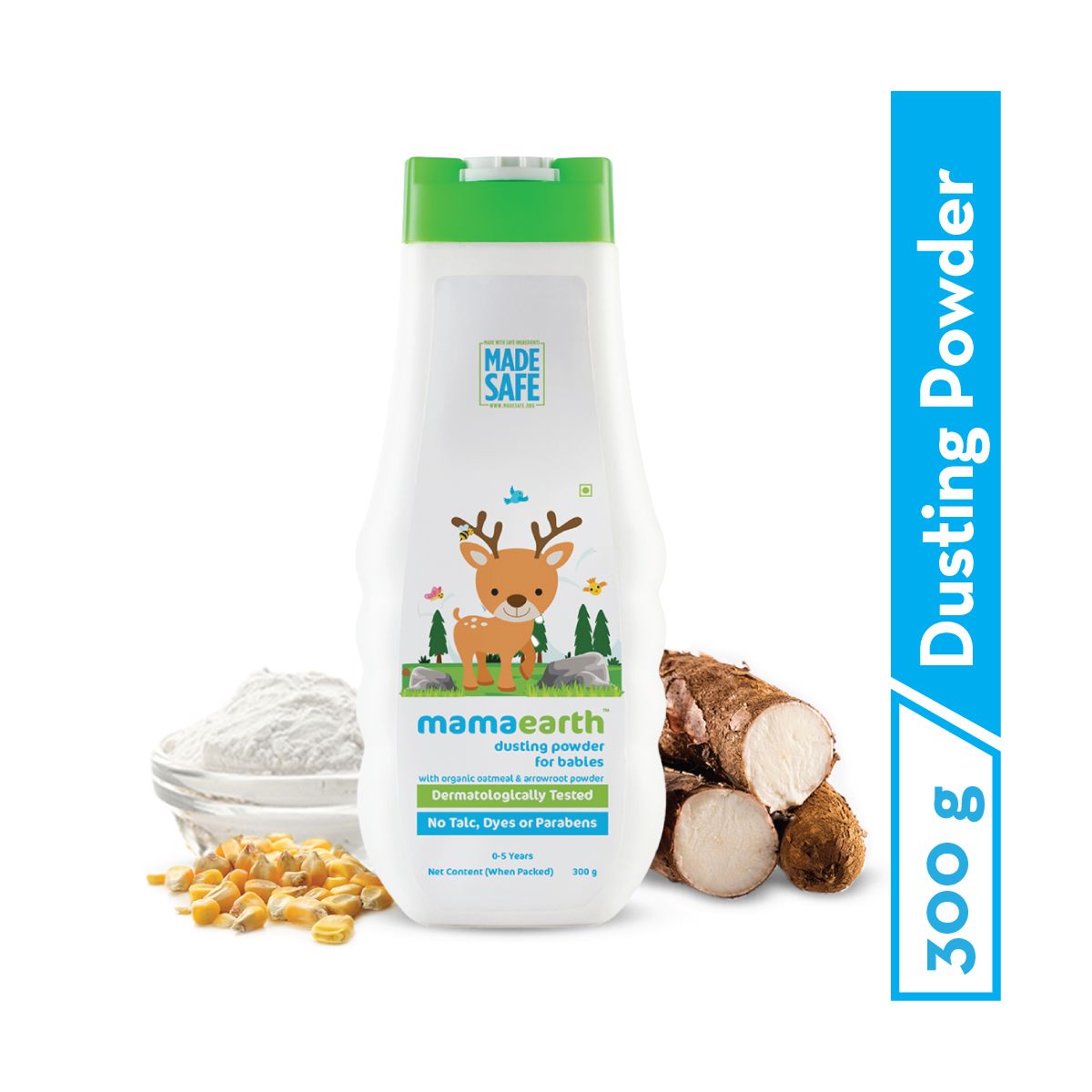 Mamaearth Dusting Powder with Organic Oatmeal and Arrowroot Powder for Babies, 300g - Image 2 - Buy from Indicrest