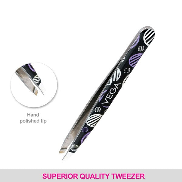Vega Dzyner Tweezer - Slant Tip - TW-08
