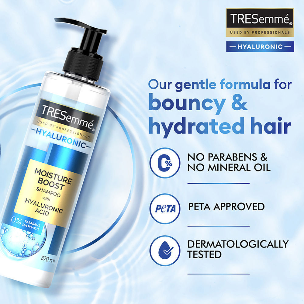 TRESemme Hyaluronic Moisture Boost Shampoo with Hyaluronic Acid Sulphate Free & Paraben Free, 370ml Buy at Indicrest Image 8