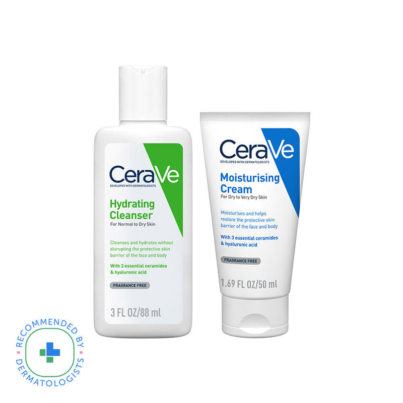 CeraVe Facewash, 88ml & Moisturizer, 50ml Combo with Ceramides - Daily Skincare Routine for Normal To Dry Skin, 2 pieces Buy at Indicrest