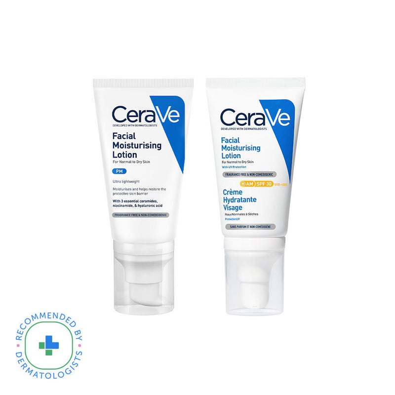 CeraVe AM Moisturizing Lotion with SPF 30 & Night Cream - Day & Night Moisturizer Combo, 2 pieces Buy at Indicrest