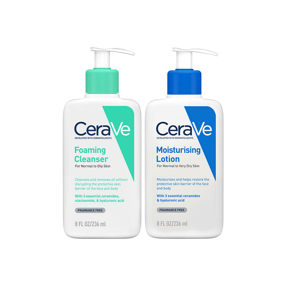 CeraVe Facewash & Moisturizing Lotion Combo with Ceramides- Skincare Routine for Normal to Oily Skin, 2 pieces Buy at Indicrest Image 6