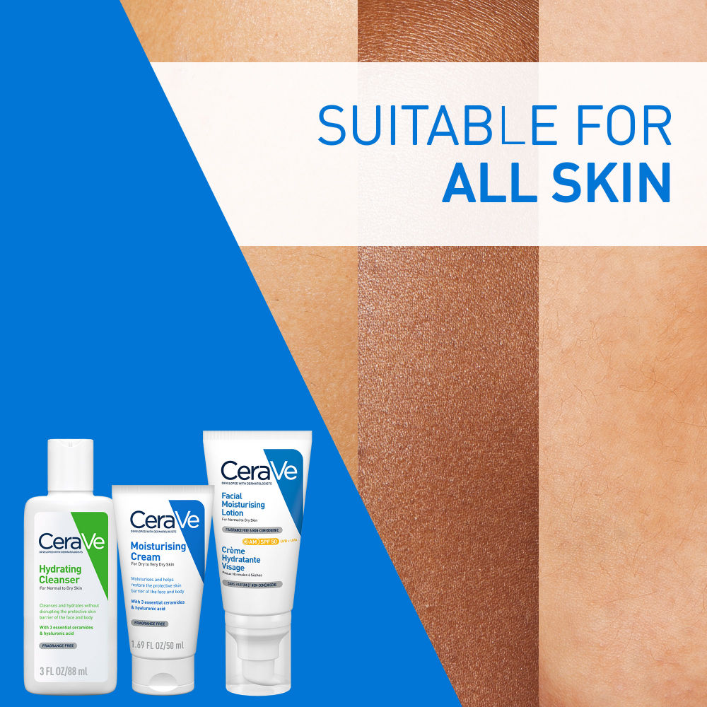 CeraVe Morning Skincare Combo of Facewash, Moisturizer, SPF 50- Routine for Normal To Dry Skin Buy at Indicrest Image 6