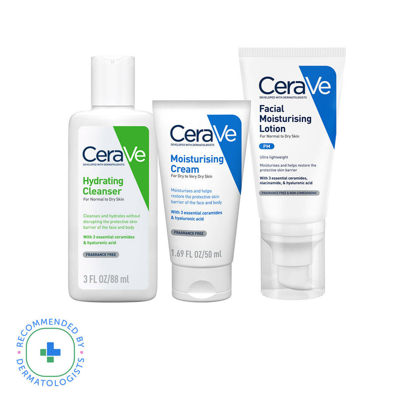 Cerave PM Skincare Combo of Facewash, Moisturizer, PM cream- Night Routine for Normal to Dry Skin Buy at Indicrest