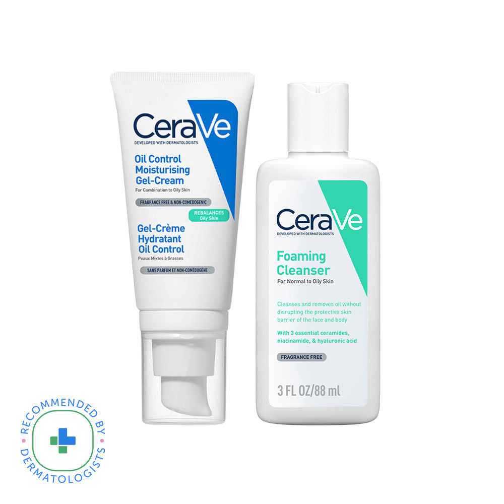 CeraVe Oil Control Gel Moisturizer & Foaming Face wash, Skincare Combo for Oily & Combination Skin Buy at Indicrest