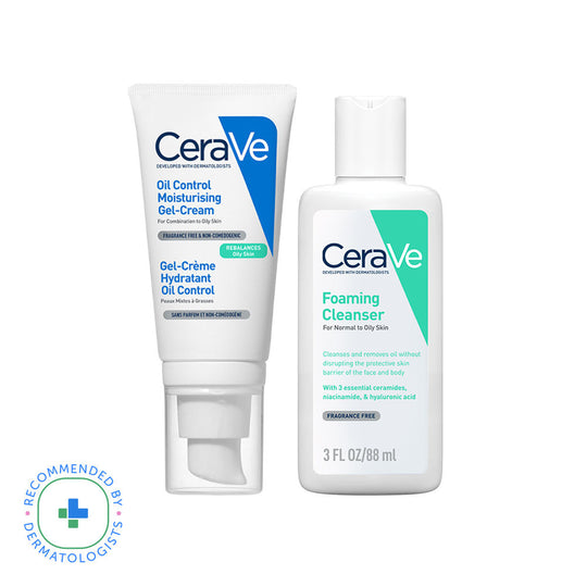 CeraVe Oil Control Gel Moisturizer & Foaming Face wash, Skincare Combo for Oily & Combination Skin Buy at Indicrest