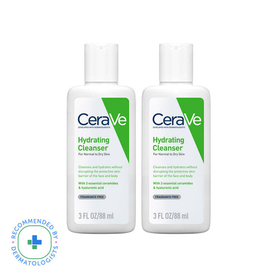 CeraVe Hydrating Cleanser Non-Foaming Face Wash for Dry Skin with Ceramides & Hyaluronic Acid Combo, 2 pieces Buy at Indicrest