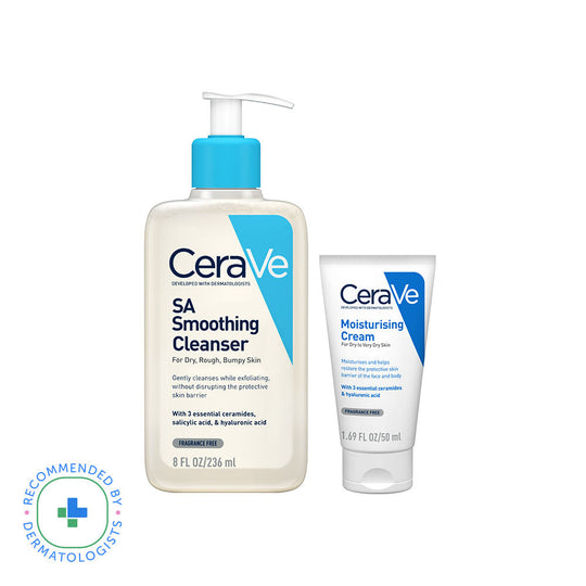 CeraVe Salicylic Acid Face Wash, 236ml & Barrier Repair Moisturizing Cream, 50ml for Dry Skin (Pack of 2) Combo Buy at Indicrest