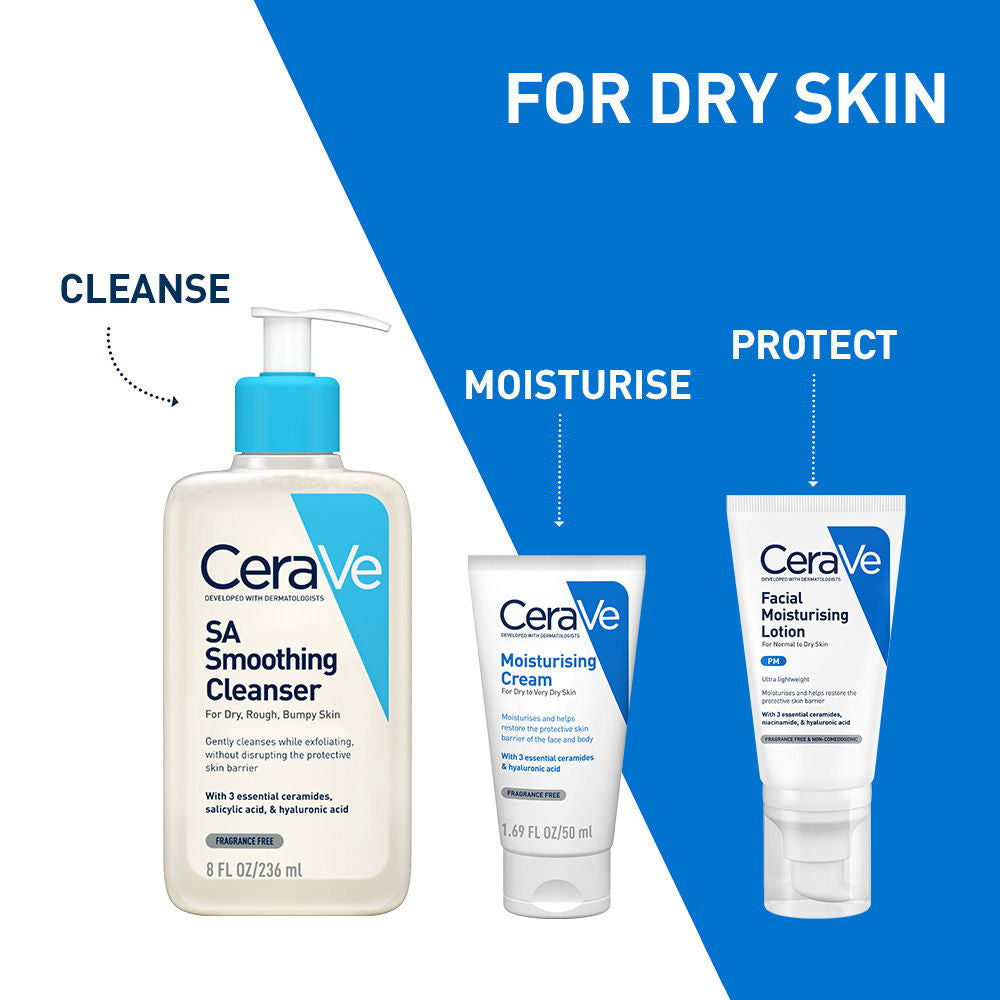 CeraVe Salicylic Acid Face Wash, 236ml & Barrier Repair Moisturizing Cream, 50ml for Dry Skin (Pack of 2) Combo Buy at Indicrest Image 2