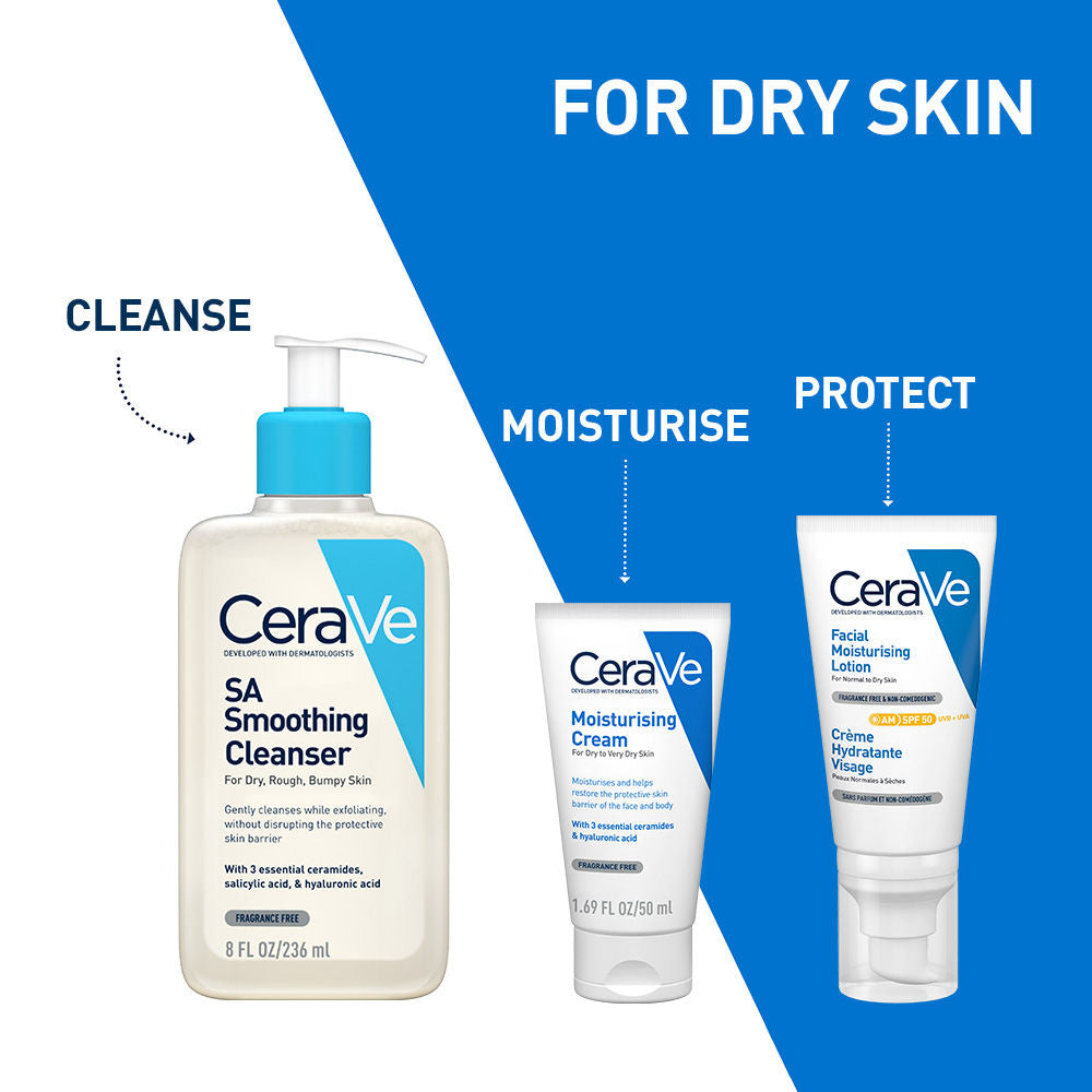CeraVe Salicylic acid Face Wash & AM lotion with SPF 50, Exfoliation & Sun protection (Pack of 2) Combo Buy at Indicrest Image 2