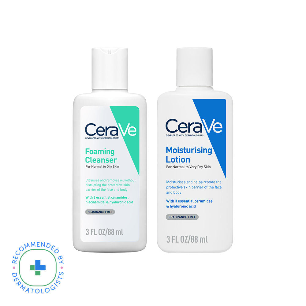 CeraVe Facewash, 88ml & Moisturizing Lotion, 88ml Combo with Ceramides Skincare Routine for Normal to Oily Skin, 2 pieces Buy at Indicrest