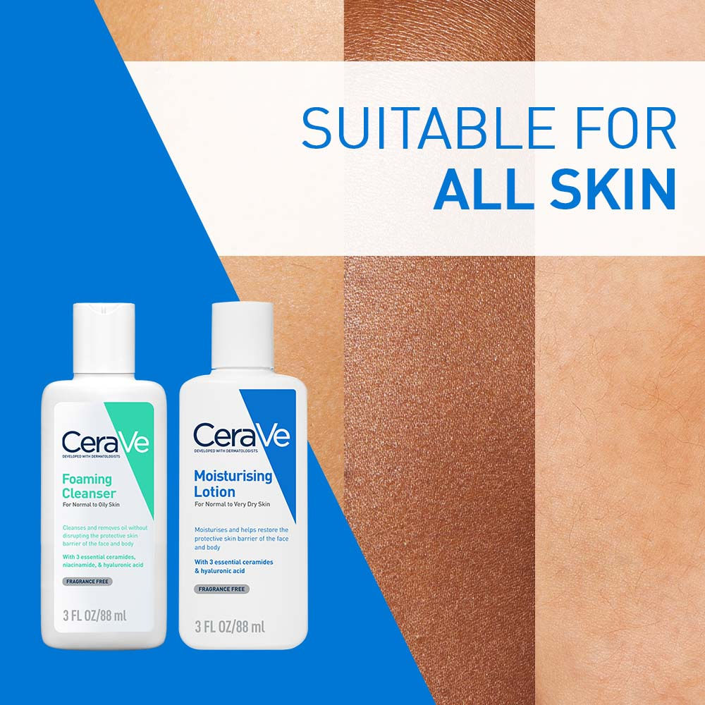CeraVe Facewash, 88ml & Moisturizing Lotion, 88ml Combo with Ceramides Skincare Routine for Normal to Oily Skin, 2 pieces Buy at Indicrest Image 5