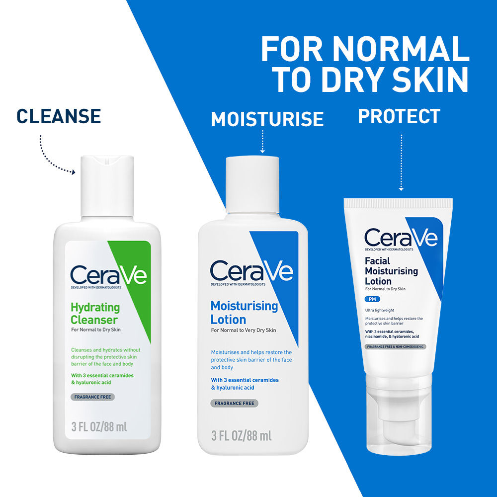 CeraVe Moisturizing Lotion For Dry Skin With Ceramides & Hyaluronic Acid (Pack of 2) Combo Buy at Indicrest Image 2