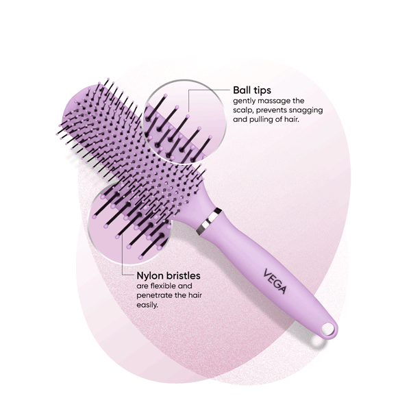 Vega Flat Hair Brush - E32-FB