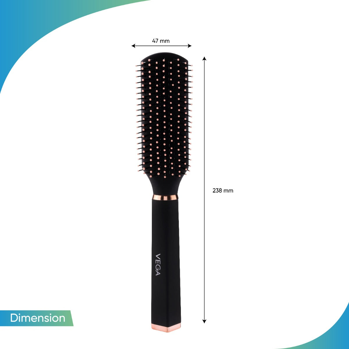 Vega Flat Hair Brush (E33-FB)