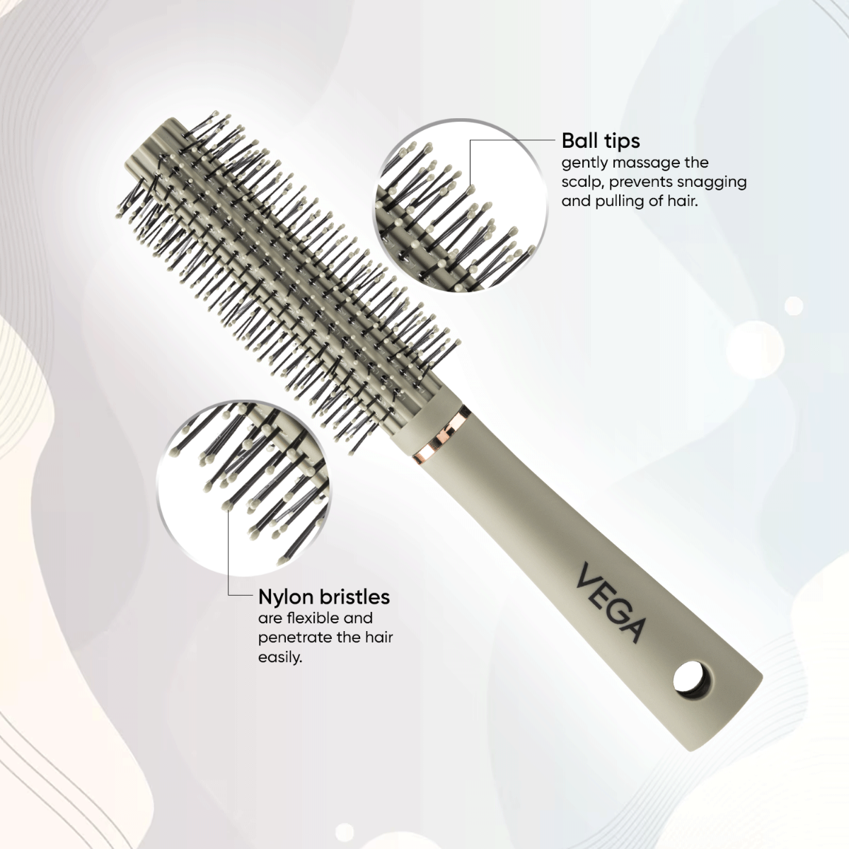 Vega Round Hair Brush - E35-RB