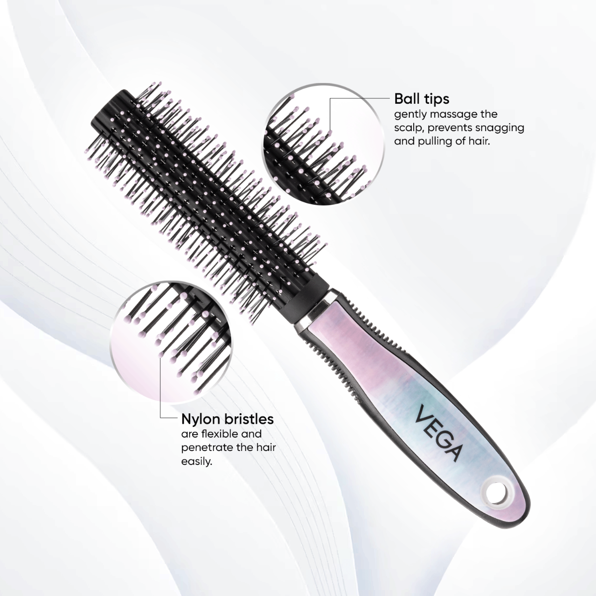 Vega Round Hair Brush - E39-RB