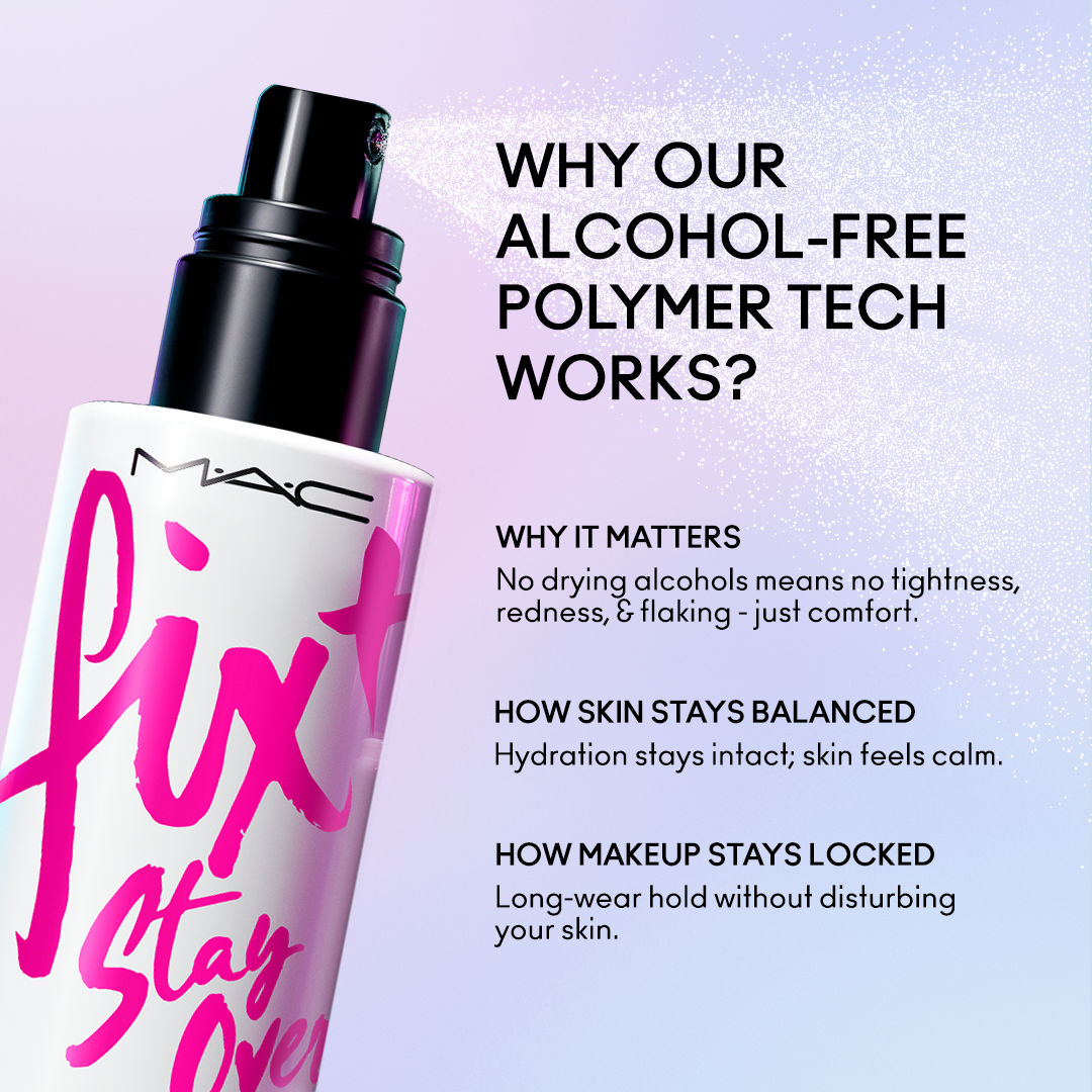 M.A.C Fix+ Stay Over Alcohol-Free 24HR Setting Spray, 100ml Buy at Indicrest Image 3