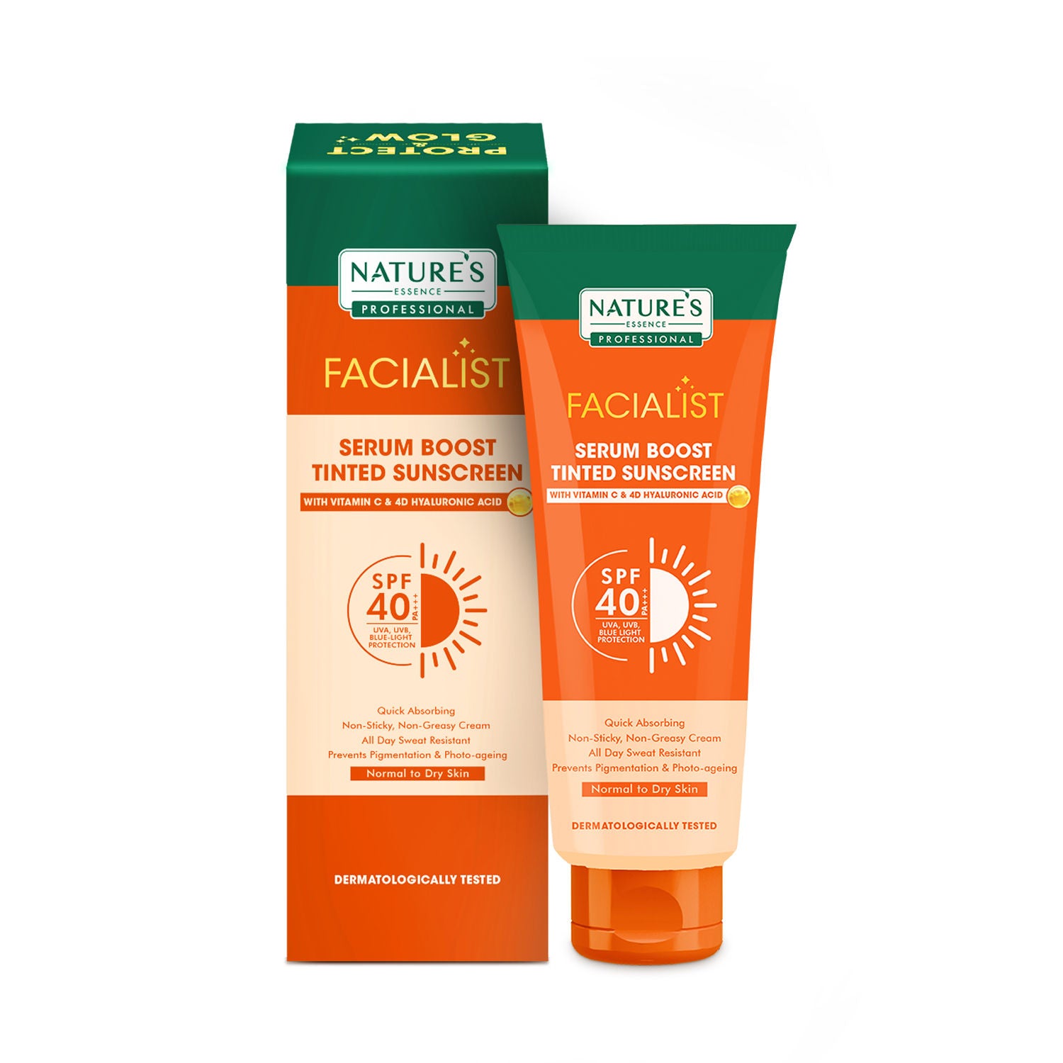 Nature's Essence Professional Serum Boost Tinted Sunscreen SPF 40 PA+++, 80g Buy at Indicrest Image 2