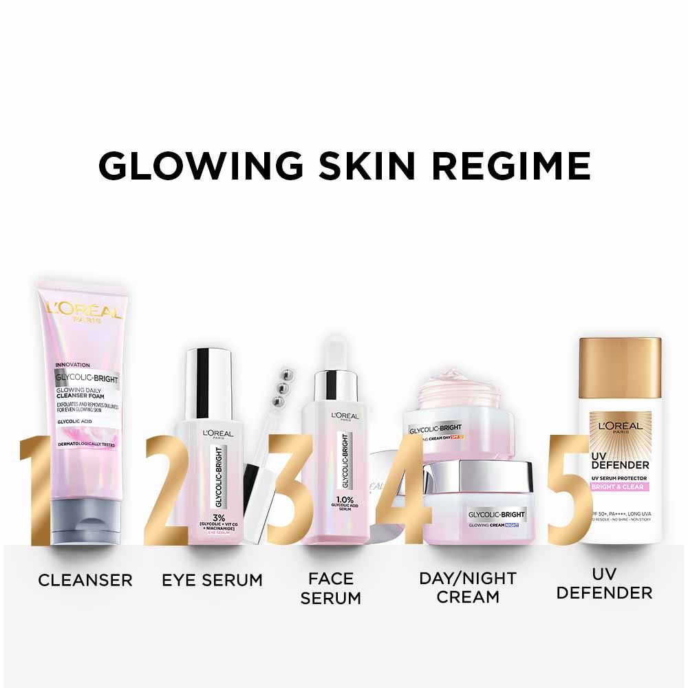 L'Oreal Paris Glycolic Bright Glowing Serum Sheet Mask, Face Mask for Glowing Skin, 22g Buy at Indicrest Image 5